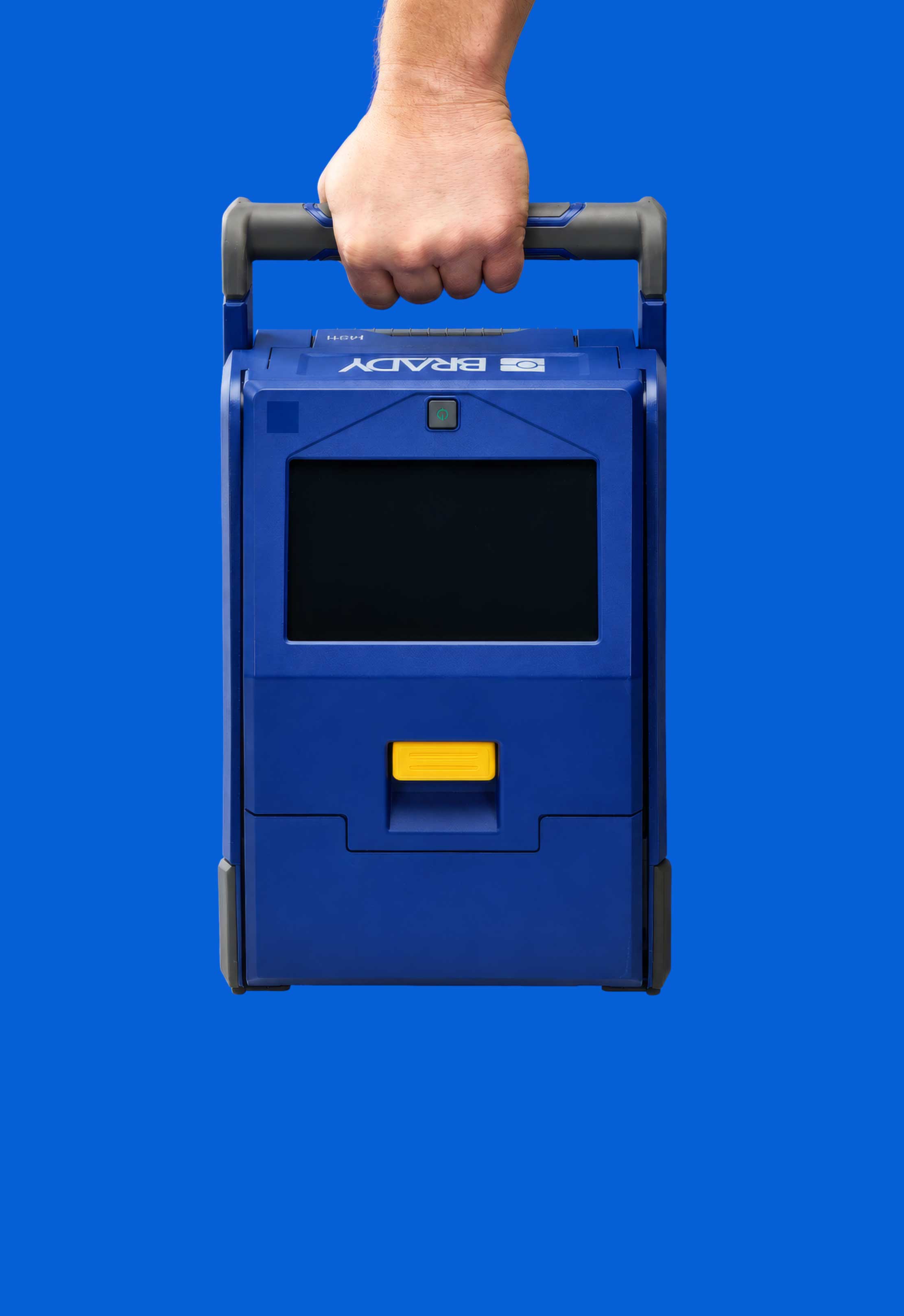 A hand carrying the i4311 Printer