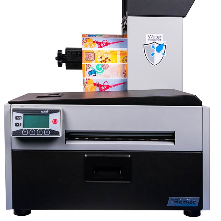 Closeup of a Brady V750 Digital label printer.