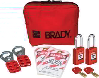 Brady LOTO maintenance safety kit.