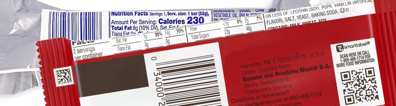 EAN/UPC Code on a candybar