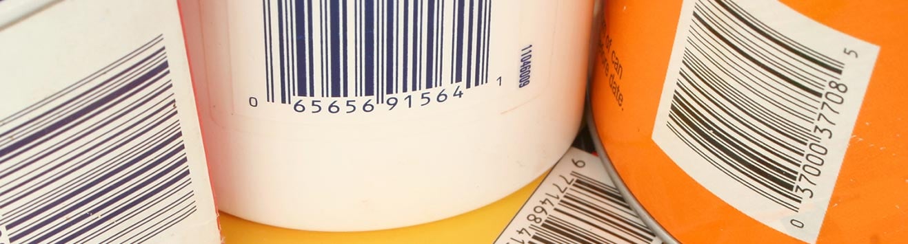 Linear barcode on a product