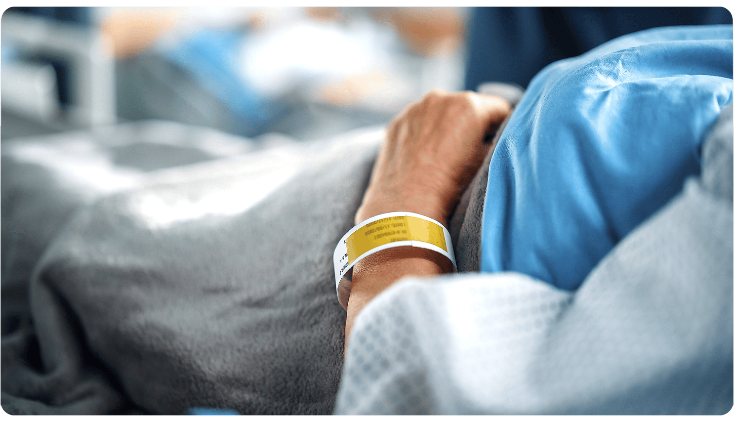 Healthcare professional caring for a patient