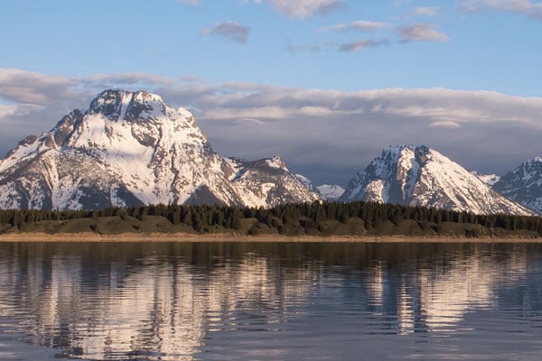 snow covered mountains