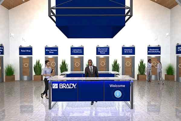 the lobby of the brady virtual showroom