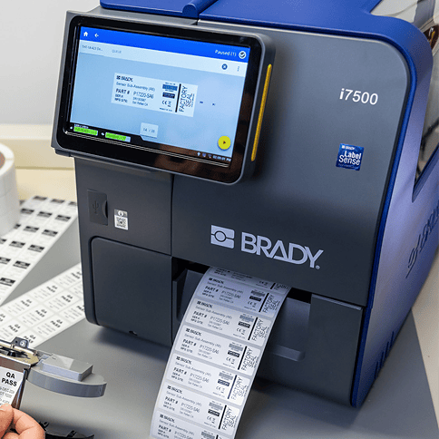 The Brady i7500 printer
