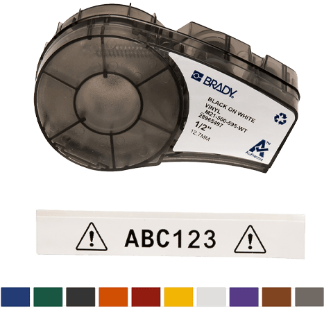 All Weather Permanent Adhesive Vinyl Label Tape with Ribbon for M21 Printers