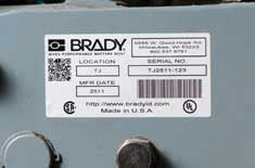 an asset tag on mechanical equipment