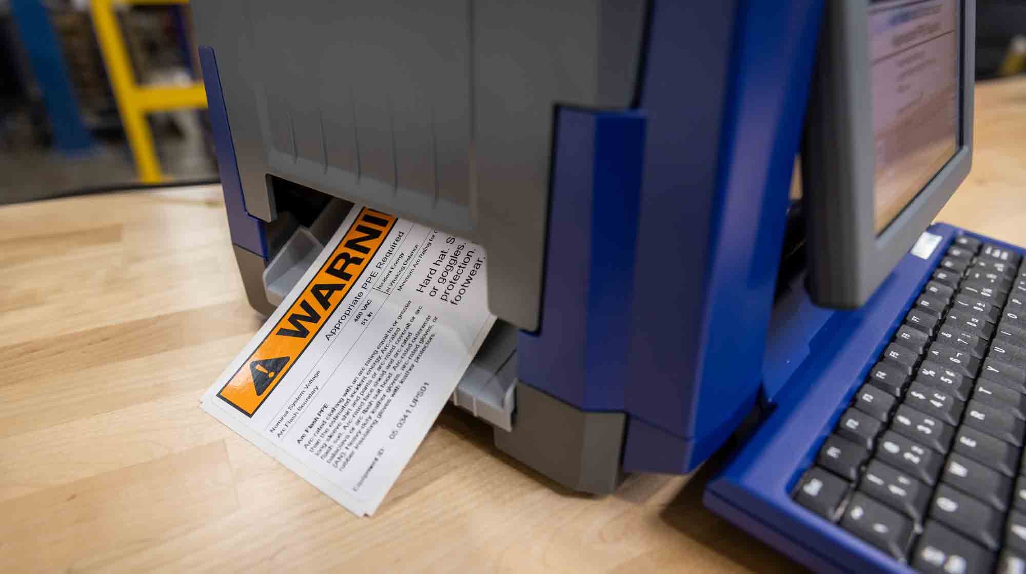 S3100 printer printing brady labels