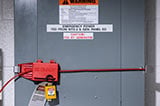 Brady electrical panel lockout device.