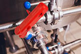 Brady pull handle butterfly valve lockout device.