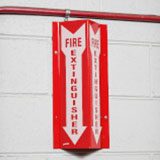 High visibility fire extinguisher sign 
