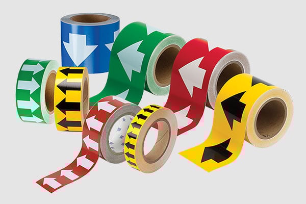 rolls of pipemarking tape