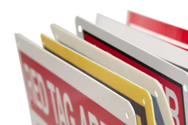 Various signs from the side