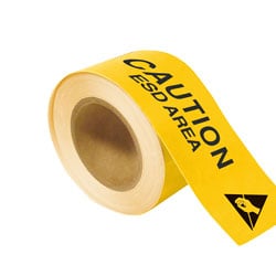 Yellow Brady caution area tape