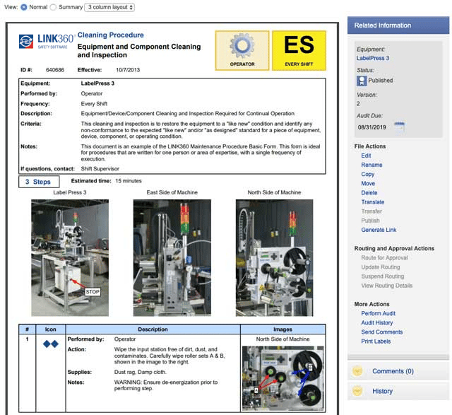 Screenshot of Includes Templates to Create Visual Standard Operating Procedures