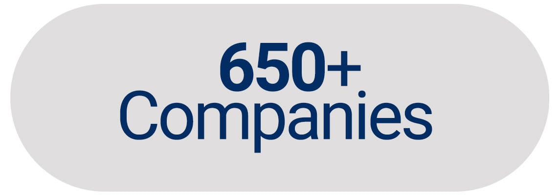 Over 650 companies