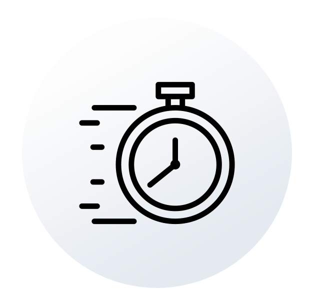 Illustration of a clock moving fast