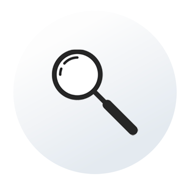 Illustration of magnifying glass