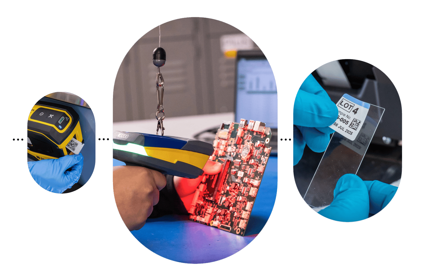 various applications for ID labels along with printers and scanners