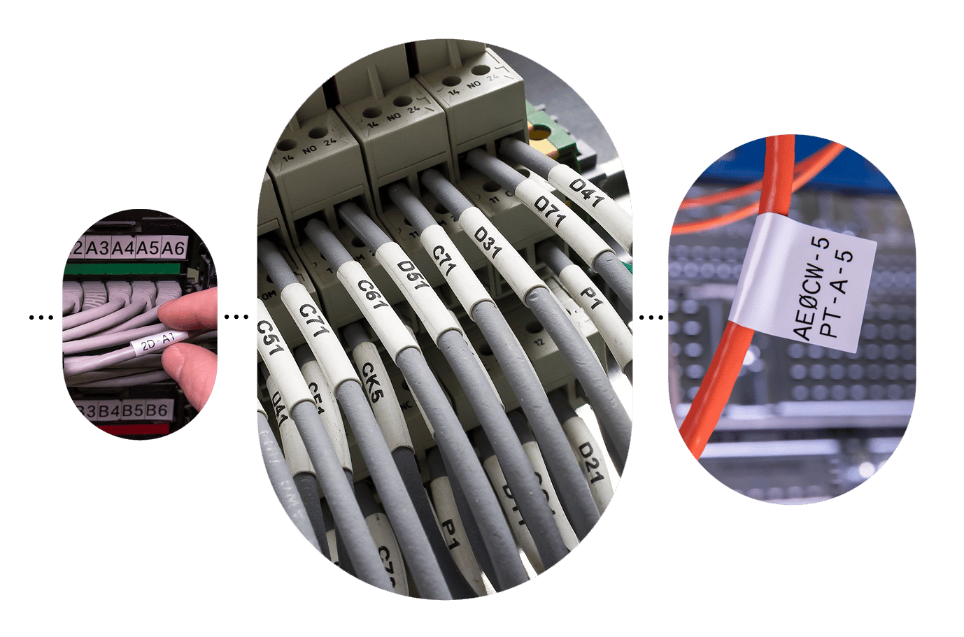 examples of wire marking labels in various applications