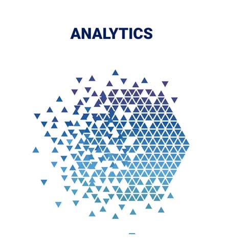 Dot pattern infographic representing analytics. 