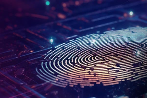 RFID technology using thumbprint as biometric identifier for tracking.