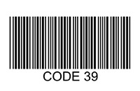 An example of a Code 39 barcode