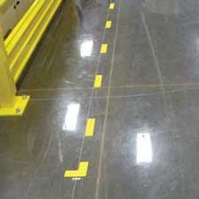 Industrial flooring area with Brady ToughStripe Floor Marking Tape.