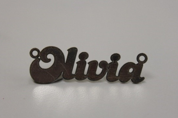 Piece of fiber laser-cut jewelry.