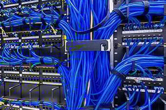 Horizontal and vertical cable managers.