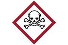 GHS hazard pictogram for highly toxic substance.