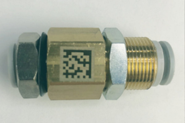 2D code marked part.