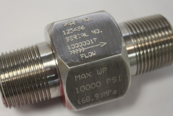 Laser-marked part