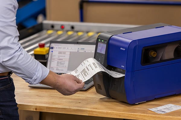 A TAA-compliant Brady 16100 printer.