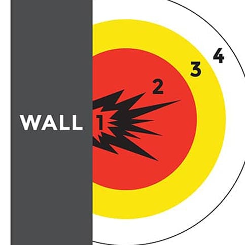 Arc flash blast radius diagram. 