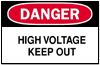 OSHA Danger High Voltage sign