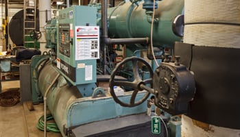 A lockout procedure posted on a piece of manufacturing equipment.