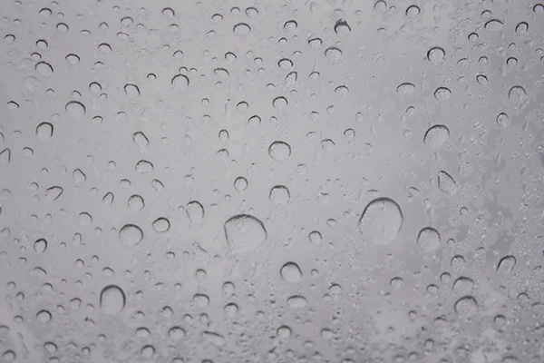 Water droplets on glass  