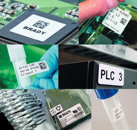 Collage of labeled images like electronics and industrial equipment.  