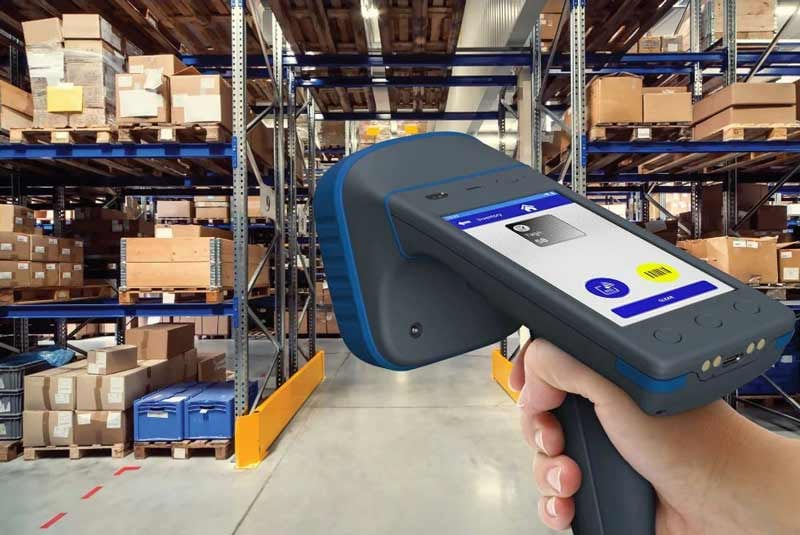 A Brady RFID Reader in a warehouse.