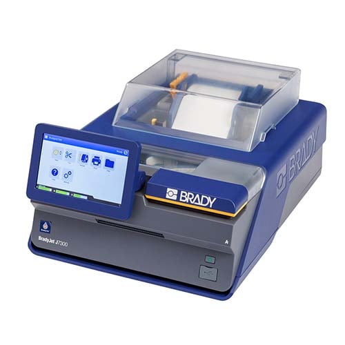Blue Brady iIndustrial inkjet color label printer with software.