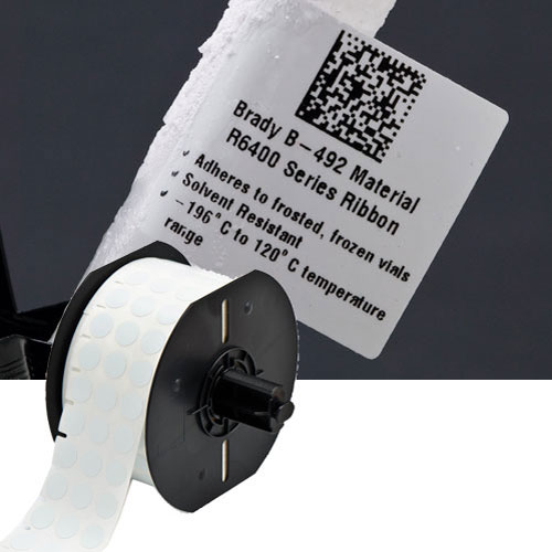 Brady FreezerBondz ultra-thin cryogenic polyester laboratory labels for B33 printers. 