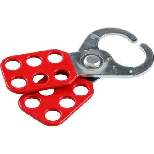 Red Brady steel group lockout hasp.