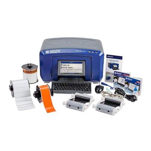 Blue Brady S3700 arc flash label and printer kit.