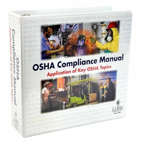 White Brady OSHA compliance manual binder.