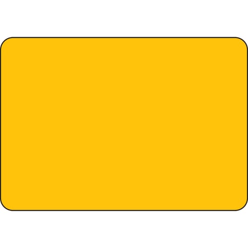 Solid yellow Brady polystyrene sign. 