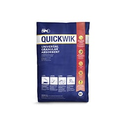 Package of absorbent granules.