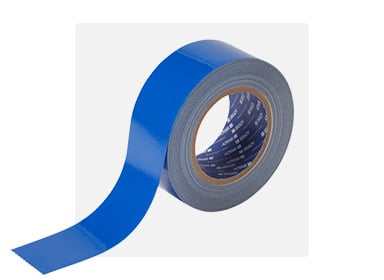 A roll of blue ToughStripe floor tape.