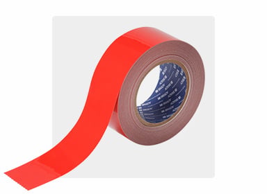 A roll of red ToughStripe floor tape.