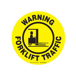 a floor warning and safety decal